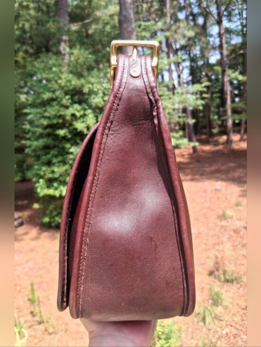 Vintage 2000 Coach Mahogany Glove Tanned Leather Patricia's Legacy Bag #9951 - Picture 3 of 16